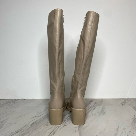 Aquatalia Pointed Toe Leather Tall Boot 7 1/2 - Picture 3 of 16